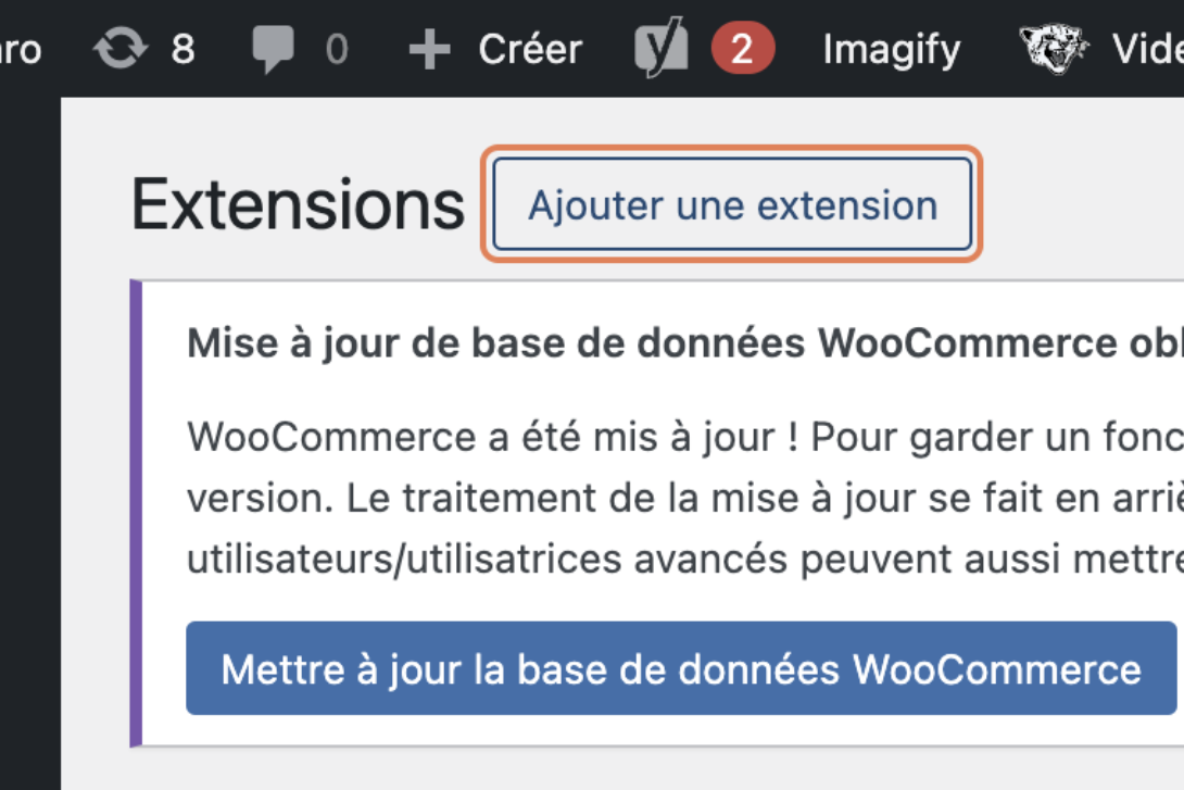 Ajouter une extension sur wordpress pour copier une page