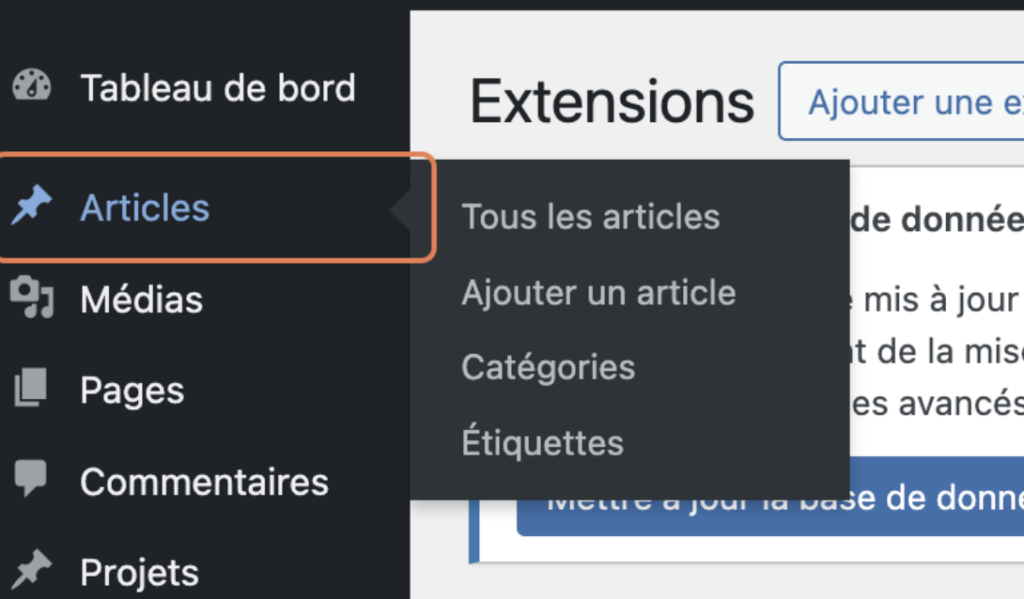 Trouver l'article ou la page que l'on veut dupliquer sur WordPress